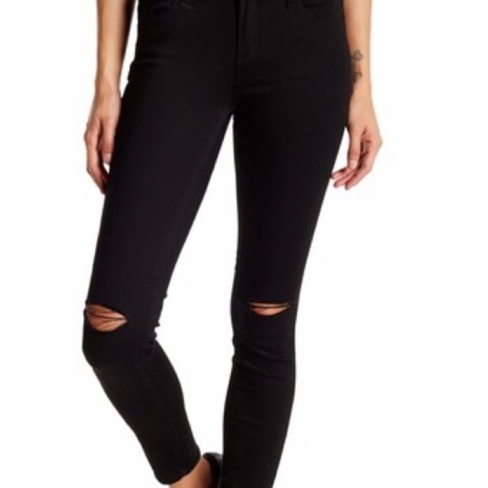 Articles of society black denim distressed skinny